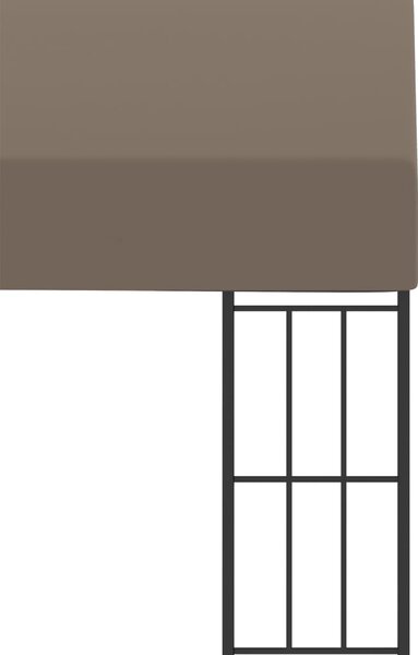 Tópszínű falra szerelhető szövetpavilon 6 x 3 m