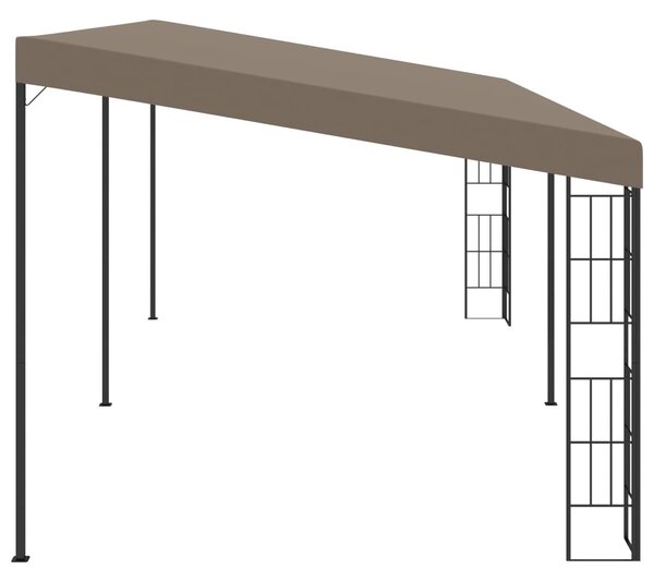 Tópszínű falra szerelhető szövetpavilon 6 x 3 m