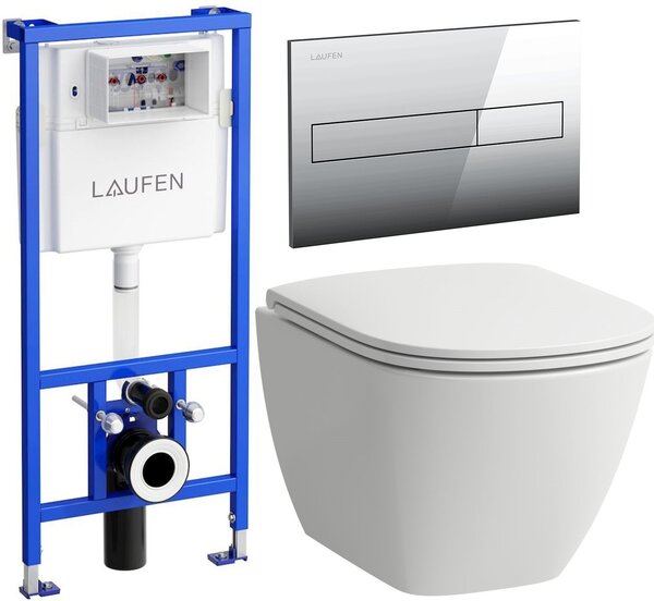Set WC csésze Laufen Lua H8200830000001, beépíthető keret Laufen Lis H8946600000001, H8910830000001, H8956610040001