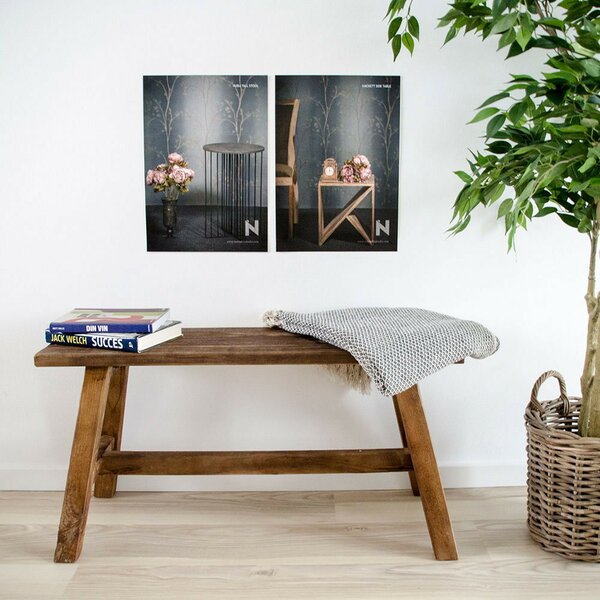 Barcelona pad, teak fa, 90x25x45 cm