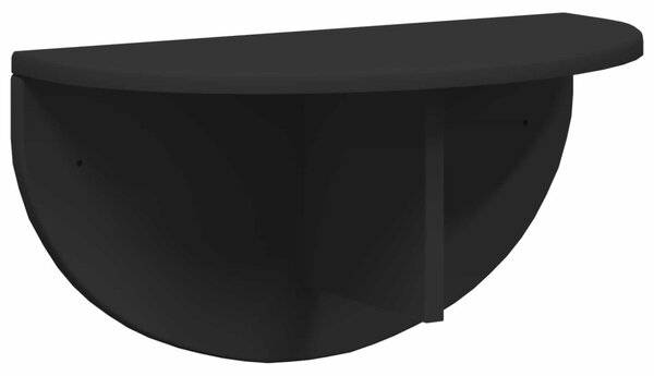 Falpolc Falra szerelhető Fekete 48 x 24 x 24 cm Szerelt Fa
