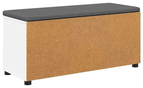 Előtér pad Fehér 100 x 38 x 46 cm Fűrészpor és Kárpit Anyag