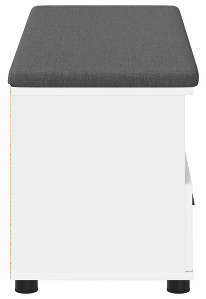 Előtér pad Fehér 100 x 38 x 46 cm Fűrészpor és Kárpit Anyag
