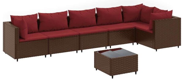 VidaXL Polyrattan Kerti Ülőgarnitúra - 7 részes - Barna