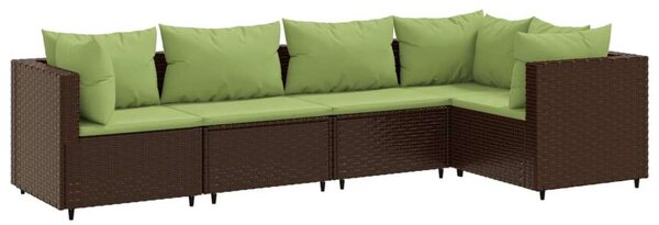 VidaXL Polyrattan Kerti Ülőgarnitúra - 5 részes - Barna