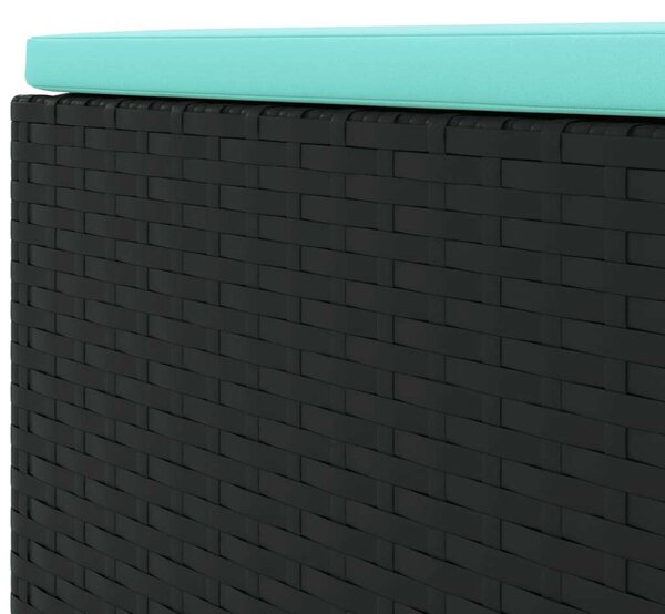 VidaXL Polyrattan Kerti Ülőgarnitúra - 4 részes, Fekete
