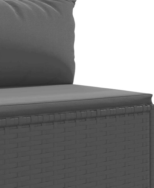 VidaXL Polyrattan Kerti Ülőgarnitúra - 7 részes - Fekete