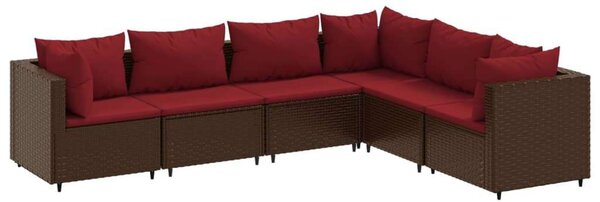 VidaXL Polyrattan Kerti Ülőgarnitúra - 6 részes - Barna