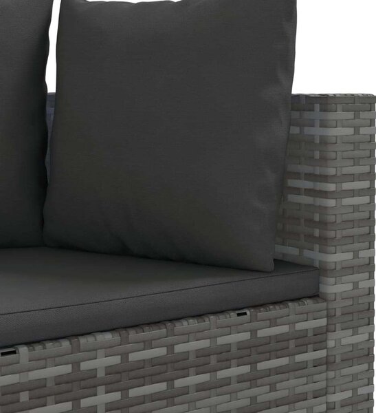 VidaXL Polyrattan Kerti Ülőgarnitúra - 5 részes, Szürke