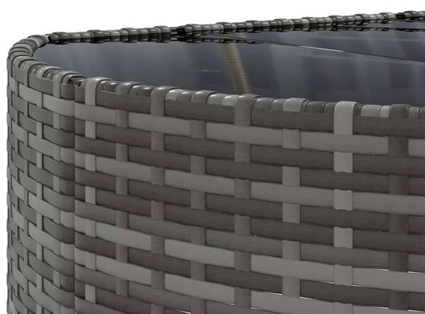 VidaXL Polyrattan Kerti Ülőgarnitúra - 5 részes, Szürke
