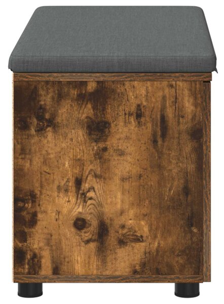 Előtér pad Füstölt Tölgy 80 x 38 x 46 cm Műanyag Fa és Szövet