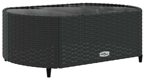 VidaXL Polyrattan Kerti Ülőgarnitúra - 6 részes, Fekete