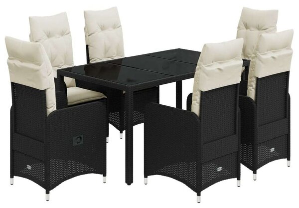 VidaXL Polyrattan Kerti Bútor - 7 részes Bisztró készlet