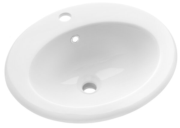 Invena Nikea mosdótál 49.5x45.5 cm ovális süllyesztett fehér CE-53-001