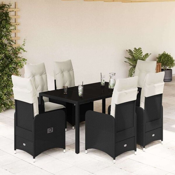VidaXL Polyrattan Kerti Bútor - 7 részes Bisztró készlet