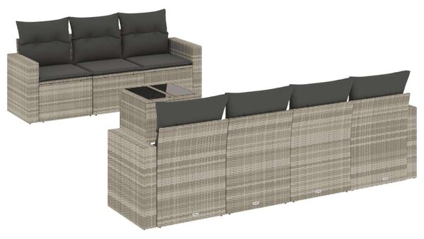 VidaXL Polyrattan Kerti Ülőgarnitúra - 8 részes