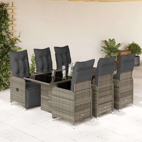 VidaXL Polyrattan Kerti Bútorgarnitúra - 7 részes szett