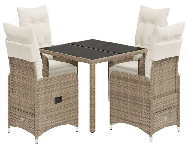 VidaXL Polyrattan Kerti Bútor - 5 részes Bisztró