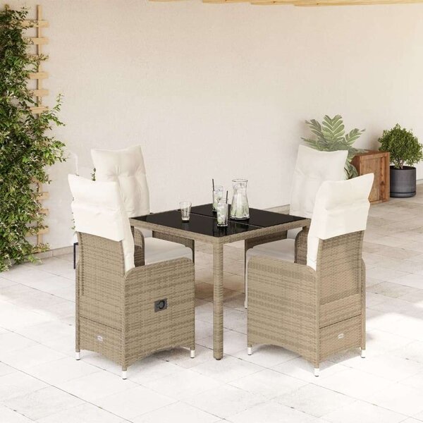 VidaXL Polyrattan Kerti Bútor - 5 részes Bisztró
