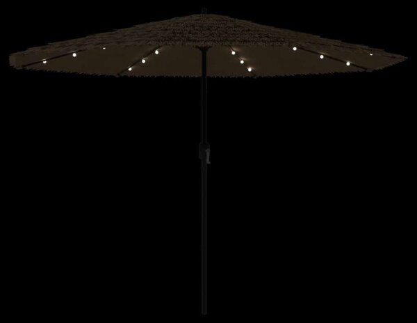 VidaXL Kerti Napernyő - Barna - 324cm LED-es