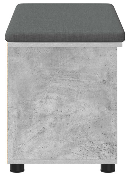 Előtér pad Beton Szürke 80 x 38 x 46 cm Műanyag Fa és Szövet