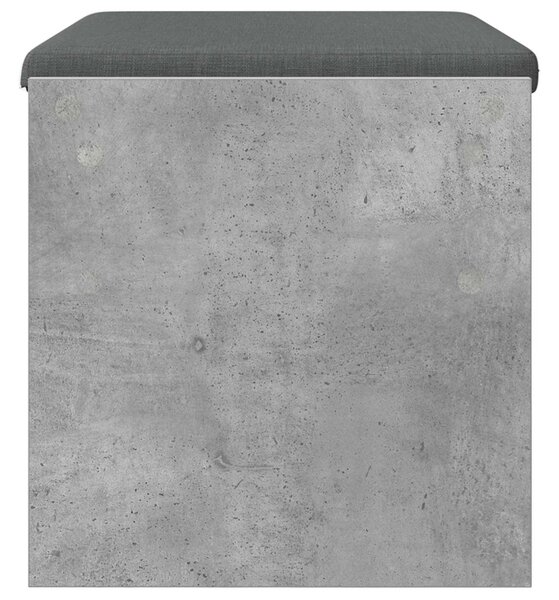 Előtér pad párnával Beton Szürke 63 x 38 x 40 cm