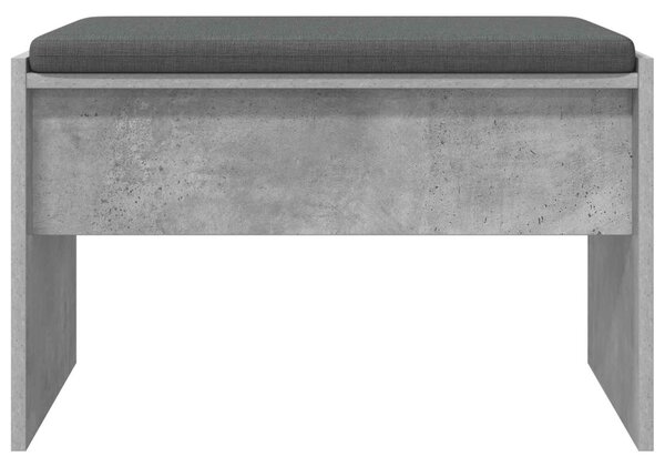 Előtér pad párnával Beton Szürke 63 x 38 x 40 cm