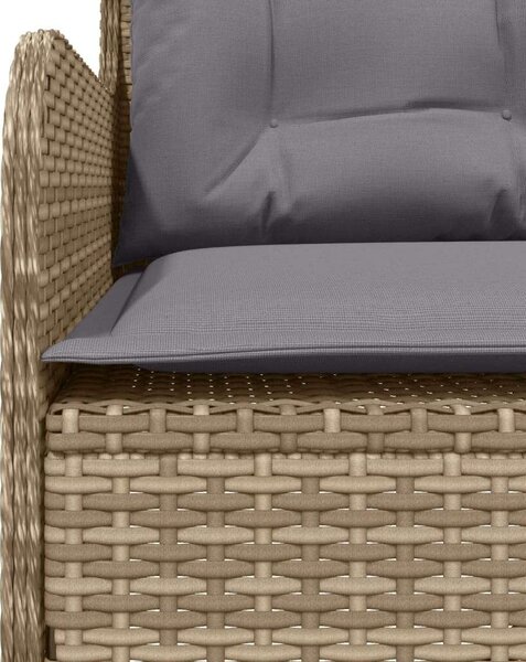VidaXL Polyrattan Kerti Ülőgarnitúra - L-alakú - Bézs