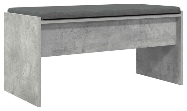 Előtér pad párnával Beton Szürke 83 x 38 x 40 cm