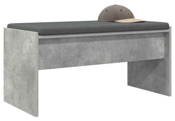 Előtér pad párnával Beton Szürke 83 x 38 x 40 cm