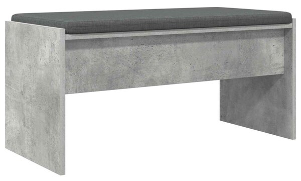 Előtér pad párnával Beton Szürke 83 x 38 x 40 cm