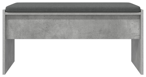 Előtér pad párnával Beton Szürke 83 x 38 x 40 cm