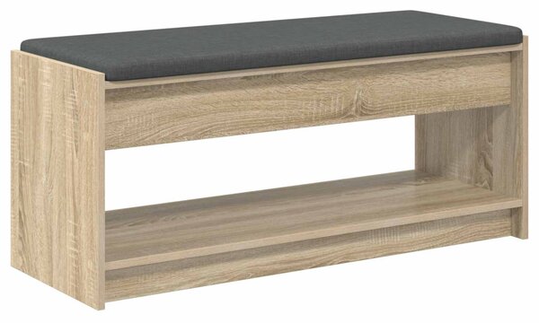 Előtér pad Sonoma tölgy 103 x 38 x 45 cm Műanyag Fa és Szövet