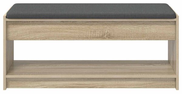 Előtér pad Sonoma tölgy 103 x 38 x 45 cm Műanyag Fa és Szövet