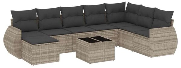 VidaXL Polyrattan Kerti Ülőgarnitúra - 9 részes