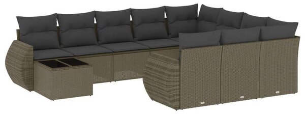 VidaXL Polyrattan Kerti Ülőgarnitúra - 11 részes