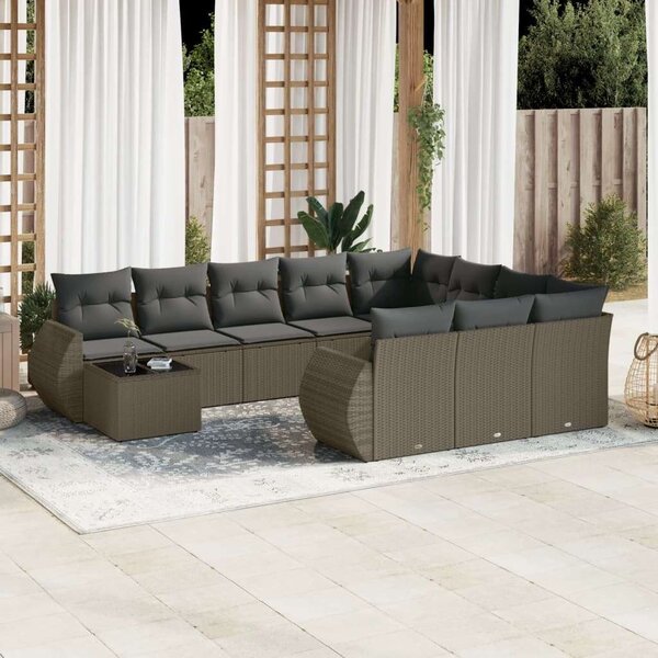 VidaXL Polyrattan Kerti Ülőgarnitúra - 11 részes