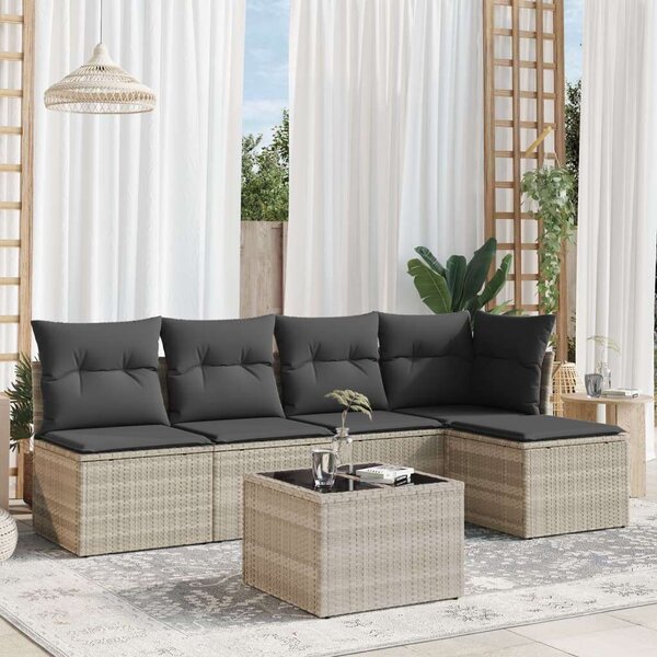 VidaXL Polyrattan Kerti Ülőgarnitúra - 6 részes