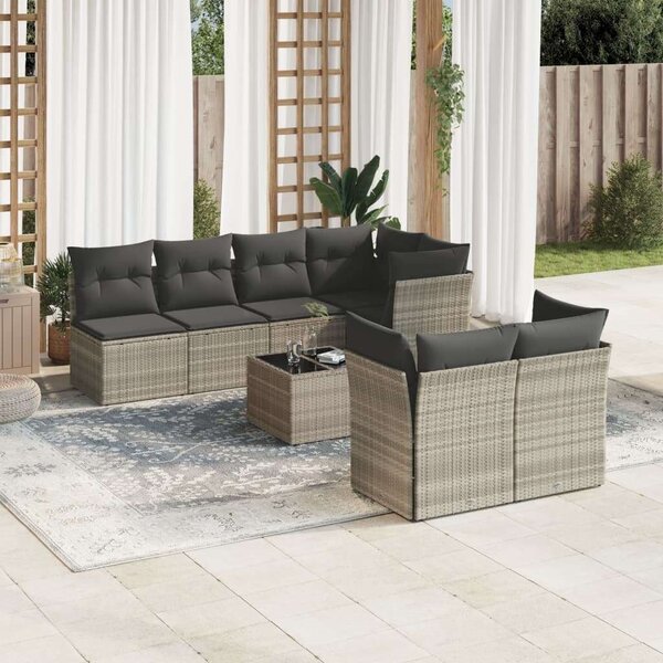 VidaXL Polyrattan Kerti Ülőgarnitúra - 8 részes