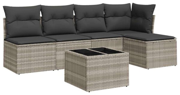 VidaXL Polyrattan Kerti Ülőgarnitúra - 6 részes