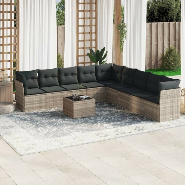VidaXL Polyrattan Kerti Ülőgarnitúra - 10 részes