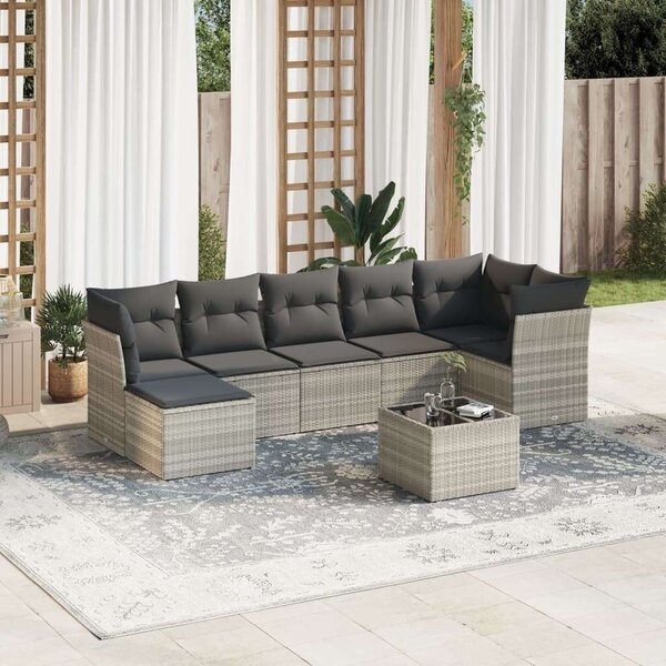 VidaXL Polyrattan Kerti Ülőgarnitúra - 8 részes