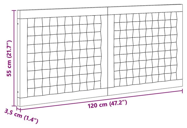 VidaXL Falra szerelhető natúr fejtámla 120 cm Tömör tíkfa