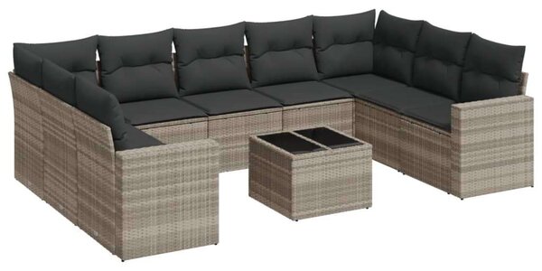 VidaXL Polyrattan Kerti Ülőgarnitúra - 10 részes