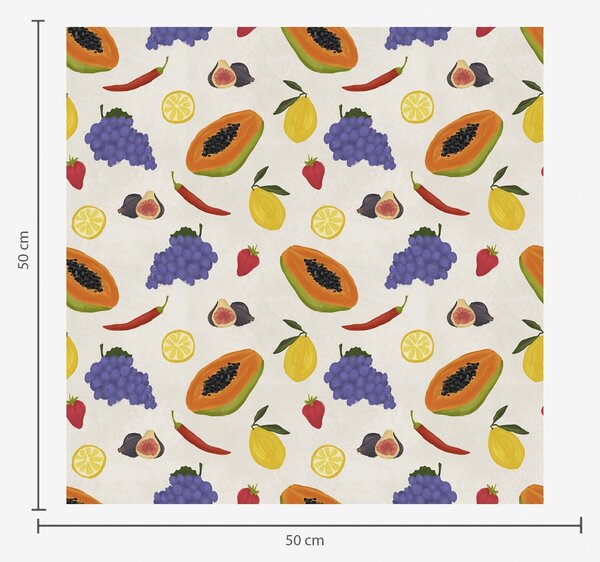 Tapéta Papaya, szőlő és citrom – egy élénk gyümölcskeverék, Ételek és italok tapétá, a00803 : Uwalls.hu