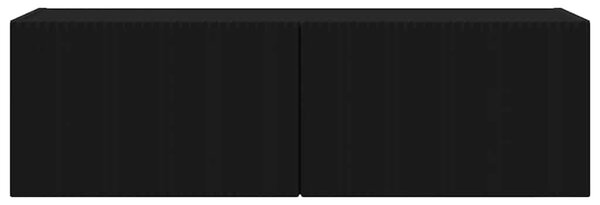 TV Fali Szekrény 98 x 31 x 29,5 cm Fekete Szerelt Fa