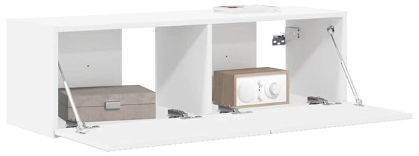 TV Fali Szekrény 98 x 31 x 29,5 cm Fehér Szerelt Fa