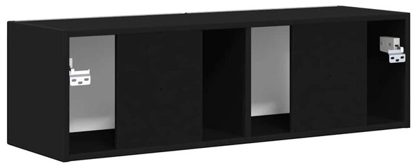 TV Fali Szekrény 98 x 31 x 29,5 cm Fekete Szerelt Fa
