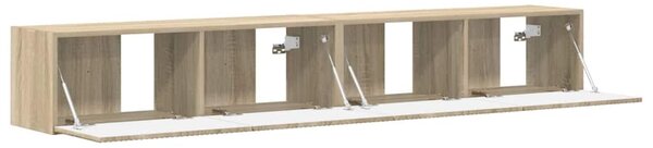 TV Fali Szekrény 2 pcs Sonoma 98 x 31 x 29,5 cm Faanyag