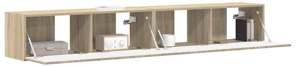 TV Fali Szekrény 2 pcs Sonoma 98 x 31 x 29,5 cm Faanyag